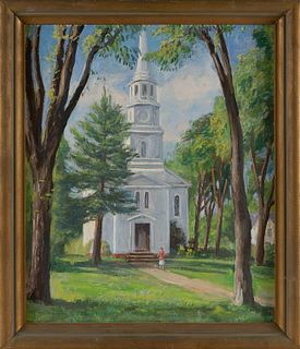 HAROLD C. DUNBAR (Massachusetts, 1882-1953), "The Old Church at Harwich Centre"