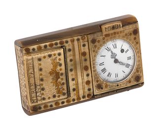 SMALL WATCH HUTCH, POSSIBLY NAPOLEONIC PRISONER-OF-WAR Early 19th Century Case
