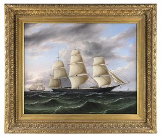 JAMES EDWARD BUTTERSWORTH (New Jersey/New York/United Kingdom, 1817-1894), Portrait of the American clipper ship Black Warrior, circa 1853