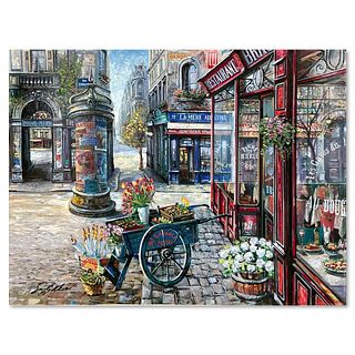 Vadik Suljakov, "Passage Le Julien" Hand Embellished Limited Edition Publisher's Proof on Canvas, Numbered Inverso and Hand Signed with Letter of Auth