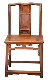 Chinese Hardwood Officialâ€™s Hat-Back Side Chair