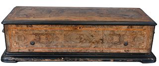 Large Burlwood Cylinder Music Box
