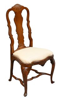English Queen Anne Mahogany Side Chair, 18th Century