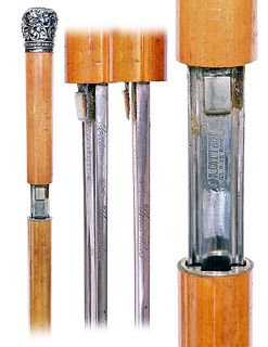 Malacca Coulaux Sword Cane