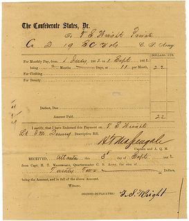 Paying the South Carolina Soldier