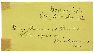In December 1860, Wright was Appointed Chairman of a Committee to Draw up a Plan of Secession for the State.
