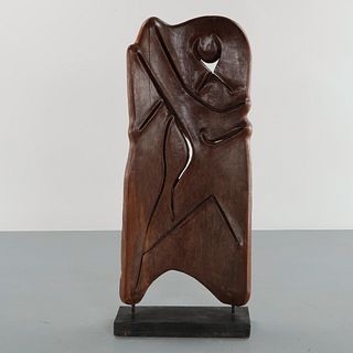 Philippe Scrive, Monumental Wood Sculpture, The Shield, 1984, France