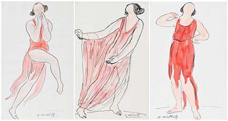 Abraham Walkowitz, Three Isadora Duncans