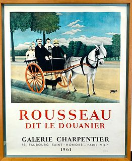 Henri Julien Felix Rousseau (French, 1844-1910). Dit le Douanier, Galerie Charpentier, Paris Exhibition Poster (1961). Color Lithograph. Imp. Mourlot,