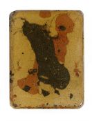 Hermann Glöckner. Sich überkreuzende, amöbenhafte Flächenformationen in Schwarzbraun und Mitt…. 1956
