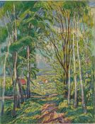 Theo von Brockhusen. Blick auf Dorf (Kaiserswaldau). 1916