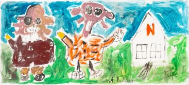 André Butzer. Ohne Titel (mit N-Haus). 2007