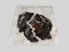 Hermann Glöckner. Gipsfleck, zum Profil geöffnet. 1960