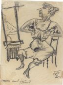 Otto Dix. „Dame mit Hund". 1920