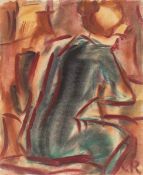 Christian Rohlfs. Sitzendes Mädchen von rückwärts .