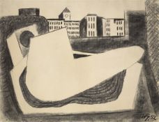 Werner Heldt. „Stadtbild mit Pfeife". 1952