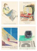 David Hockney. David Hockney Ausstellungsplakate von 1969, 1980 und 1981. 1969 bis 1981
