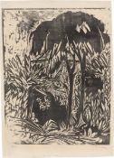Ernst Ludwig Kirchner. „Bäume und Büsche am Strand, Fehmarn". 1913