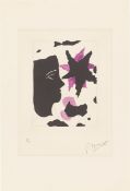 Georges Braque. „Tête en profil et l'étoile (mauve)". 1960