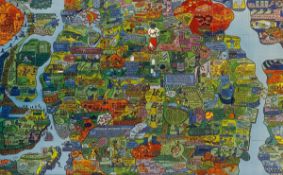 Öyvind Fahlström. „Section of World Map – A Puzzle". 1973